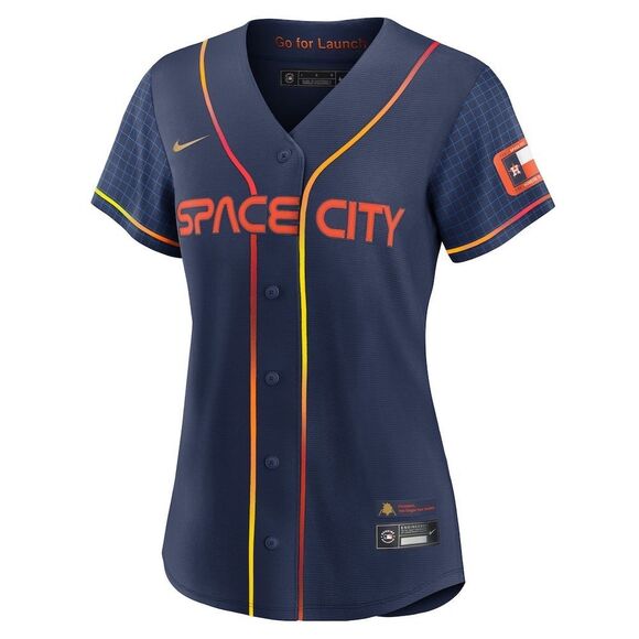 Nike Houston‎ Astros Nike Navy Space City Connect Replica Jersey size XL NWT - Picture 2 of 7